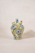 Load image into Gallery viewer, Vintage Spanish Double Spout Water Jug with Hand Painted Folk Florals