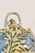 Load image into Gallery viewer, Vintage Spanish Double Spout Water Jug with Hand Painted Folk Florals
