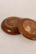 Load image into Gallery viewer, Vintage French Round Box with Hand Carved Horse Profile with Gouache