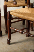 Load image into Gallery viewer, SET of 8 | 19th Century Ash Ladder Back Side Chairs with Rush Seats