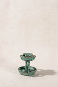 Load image into Gallery viewer, Vintage Handmade Italian Green Handled Candle Holder by Vietri