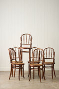 Load image into Gallery viewer, SET of 6 | 1940s French Thonet Style Bentwood Bistro Chairs with Original Chair Seats