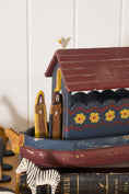 Load image into Gallery viewer, Antique Hand Carved + Painted Noah's Ark