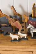 Load image into Gallery viewer, Antique Hand Carved + Painted Noah's Ark