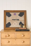 Load image into Gallery viewer, Contemporary Oil on Board "HMS Emma 1906" in Vintage Frame by Joe Onion (American)