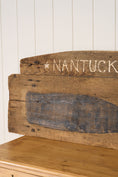 Load image into Gallery viewer, Antique Wooden Wagon Back; Later Painted Nantucket Whale