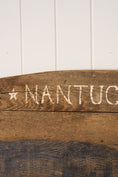 Load image into Gallery viewer, Antique Wooden Wagon Back; Later Painted Nantucket Whale
