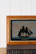 Load image into Gallery viewer, Antique Reverse Glass American Maritime Art 'The President 1814'
