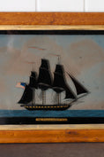 Load image into Gallery viewer, Antique Reverse Glass American Maritime Art 'The President 1814'