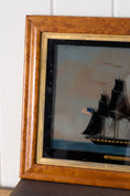 Load image into Gallery viewer, Antique Reverse Glass American Maritime Art 'The President 1814'