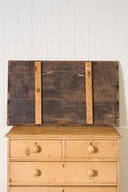 Load image into Gallery viewer, 19th Century Hand Painted Equestrian Trunk Top | Converted for Wall Art