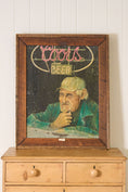 Load image into Gallery viewer, Signed Oil on Canvas of 'Old Albert' with Coors Beer Sign (d. 1983) | in Handmade Oak Frame