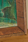 Load image into Gallery viewer, Signed Oil on Canvas of 'Old Albert' with Coors Beer Sign (d. 1983) | in Handmade Oak Frame