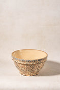 Load image into Gallery viewer, Vintage Large Brown + Blue Spongeware Bowl