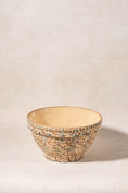 Load image into Gallery viewer, Vintage Large Brown + Blue Spongeware Bowl