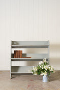 Load image into Gallery viewer, Vintage Blue Painted Trough Bookshelf