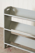 Load image into Gallery viewer, Vintage Blue Painted Trough Bookshelf