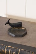 Load image into Gallery viewer, Cast Iron Ash Tray with Whale and Painted 'Nantucket'