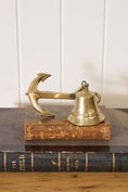Load image into Gallery viewer, Vintage Brass Wall Anchor with Bell