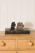 Load image into Gallery viewer, PAIR of Vintage Cast Iron Galleon Ship Bookends