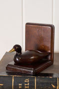 Load image into Gallery viewer, Wooden Duck Bookends