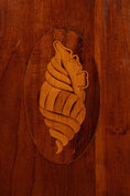 Load image into Gallery viewer, Edwardian English Mahogany Unusual Scalloped Tray with Shell Inlay