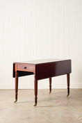 Load image into Gallery viewer, Large Antique English Mahogany Pembroke Table on Castors