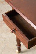 Load image into Gallery viewer, Large Antique English Mahogany Pembroke Table on Castors