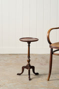 Load image into Gallery viewer, Antique English Mahogany Wine Table with Center Circle (c. 1920)