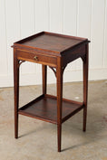 Load image into Gallery viewer, 19th Century English Mahogany Two-Tier Side Table with Tray Top