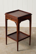 Load image into Gallery viewer, 19th Century English Mahogany Two-Tier Side Table with Tray Top