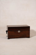 Load image into Gallery viewer, 19th Century Mahogany Tea Caddy with Bone Keyhole + Interior Fittings