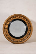 Load image into Gallery viewer, 19th Century Gilt + Gesso Round Convex Mirror
