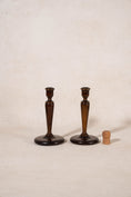 Load image into Gallery viewer, PAIR of Antique Wooden Candlesticks