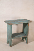 Load image into Gallery viewer, 19th Century Painted Blue Joint Stool
