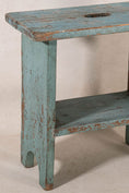 Load image into Gallery viewer, 19th Century Painted Blue Joint Stool