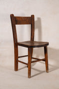 Load image into Gallery viewer, Victorian Oak Children’s Chair with Single Plank Seat