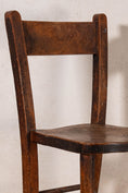 Load image into Gallery viewer, Victorian Oak Children’s Chair with Single Plank Seat
