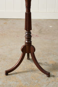 Load image into Gallery viewer, Antique Mahogany Tripod Side Table with Fluted on Bun Feet (c. 1900)