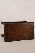 Load image into Gallery viewer, Jacobean Revival Antique English Oak Stool with Beaded Edge