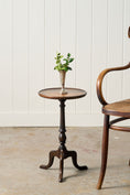 Load image into Gallery viewer, Antique English Mahogany With Oak Base Wine Table on Tripod Base