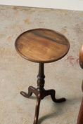Load image into Gallery viewer, Antique English Mahogany With Oak Base Wine Table on Tripod Base