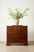 Load image into Gallery viewer, 19th Century English Georgian Mahogany Chest of Drawers with Brass Swan Pulls