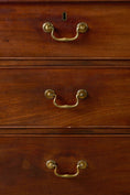 Load image into Gallery viewer, 19th Century English Georgian Mahogany Chest of Drawers with Brass Swan Pulls
