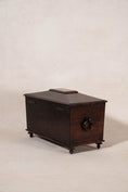 Load image into Gallery viewer, Antique Regency Sarcophagus Tea Caddy on Petite Tulip Feet with Interior Fittings