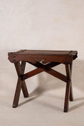 Load image into Gallery viewer, Antique Oak Slat Luggage Rack / Stool