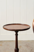 Load image into Gallery viewer, Vintage English Mahogany Wine Table with Line + Dot Rim (c. 1930s)