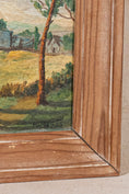 Load image into Gallery viewer, Mid-Century Oil on Board Seaside Town