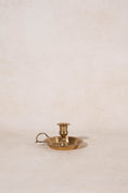Load image into Gallery viewer, Vintage Brass Chamberstick Candle Holder