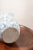 Load image into Gallery viewer, Vintage Handmade Blue + White Spongeware Pitcher